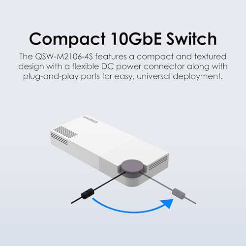 Image of QNAP 10-Port 10GbE Layer 2 Managed Switch with 4 x 10GbE SFP+ and 6 x 2.5GbE RJ45 Ports (QSW-M2106-4S-US)