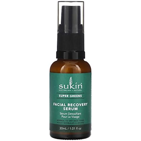 Sukin - Super Greens Facial Recovery Serum, Enhances Skins Radiance, 1.01 fl oz 30 mL Cover