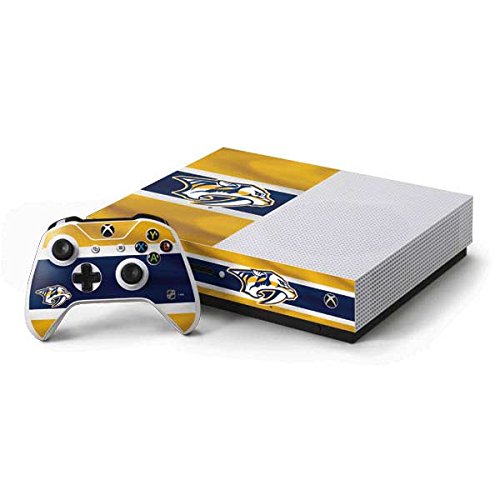 Skinit Decal Gaming Skin Compatible with Xbox One S Console and Controller Bundle - Officially Licensed NHL Nashville Predators Alternate Jersey Design