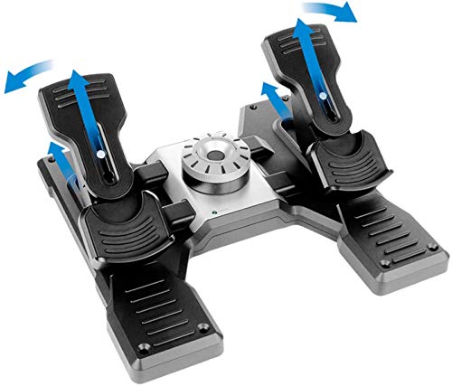 Logitech G Saitek Pro Flight Rudder Pedals Simulations-Pedale zur Rudersteuerung mit Zehenbremse
