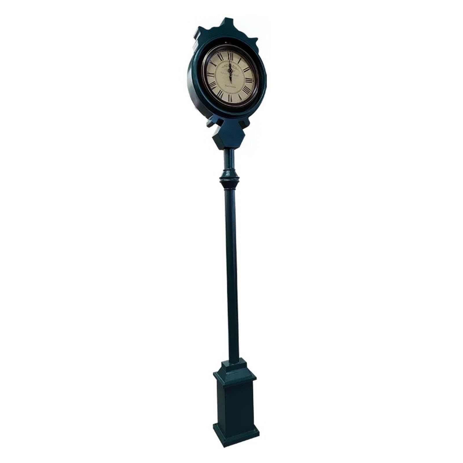 Reloj de abuelo Reloj de pie de metal con decoración de números romanos