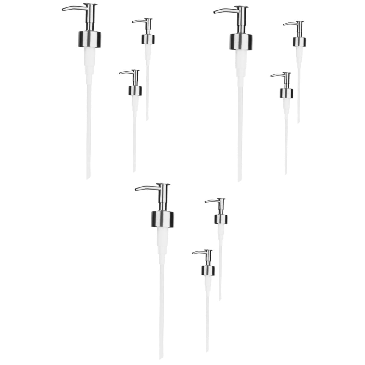 Cabilock 9pezzi Pompa Dispenser Per Bottiglie Di Sapone Da Acciaio Inossidabile Per Bagno e Cucina Facile Da Installare Compatibile Con Flaconi Per Shampoo