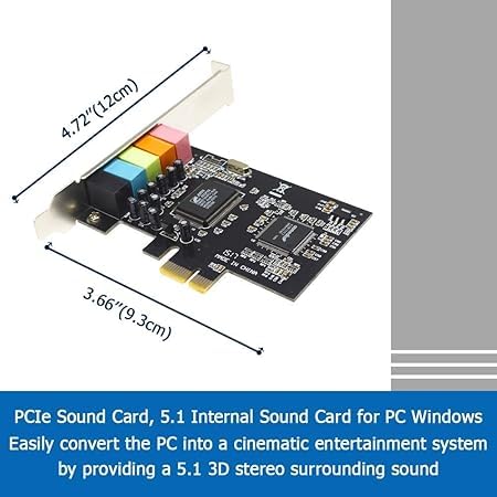PremiumAV CMI8738 6-Channel PCI Express Digital 3D Audio Stereo Sound Card for PC Surround Sound for Gaming, Movies, and Music - Image 3