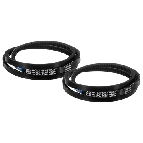 Image of AX60 Belt, Raw Edge Cogged Industrial Rubber EPDM V-Belt, Pack of 2