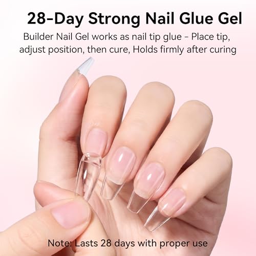 Makartt Builder Base Top Coat Kit: 2Pcs 15ML 8-In-1 Clear Gel Nail Builder — view 6