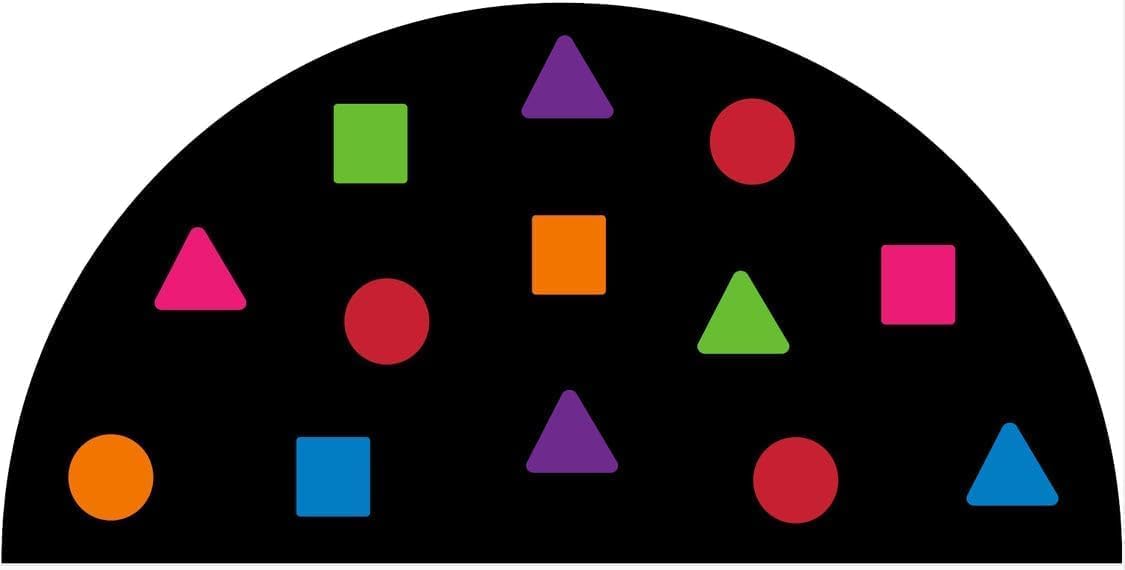 KIDCARPET.COM Color Spots Semicircle Area Rug, 6' x 12'