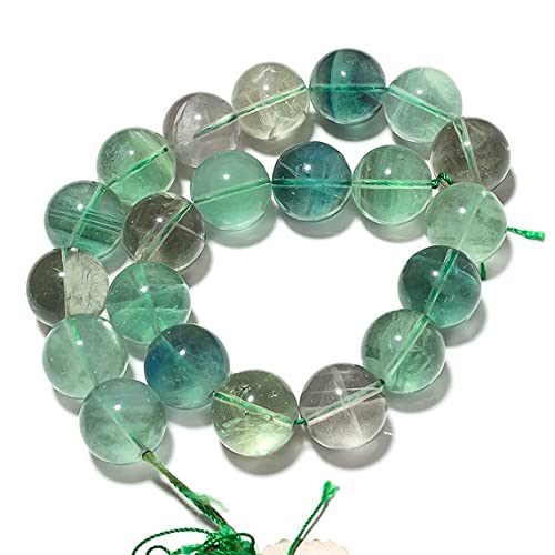 Perles rondes fluorite verte 20mm pour atelier de bijoux et lithothérapie