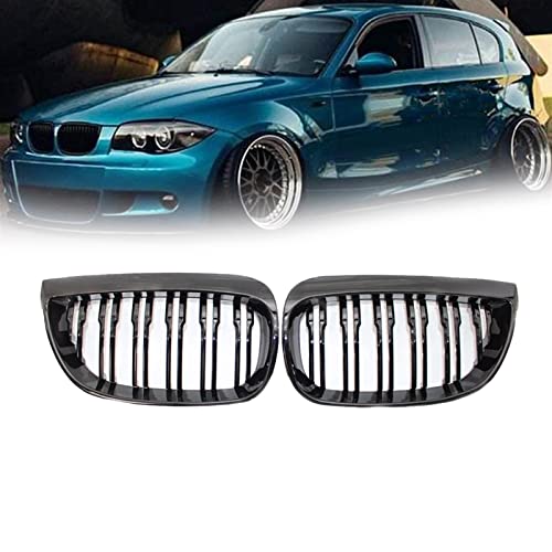 Parrillas de carreras negras brillantes para BMW Serie 1 E87 de 2004 a 2006