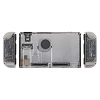 eXtremeRate Full Case für Nintendo Switch Joycon/Console, DIY-Ersatz Joy Con Shell/Tasten & Rückgehäuse & Kickstand, Custom Abdeckung Set für Nintendo Switch Konsole(Transparent) – Ansicht 9