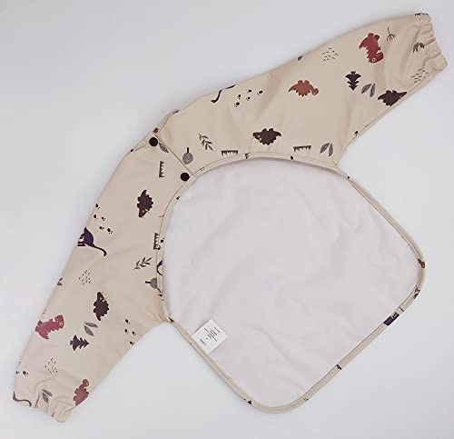 Gzmm Waterproof Baby Bibs,Infant Toddler Long Sleeve Feeding Bib With Food Catcher,Easy Clean & Washable #TOP3