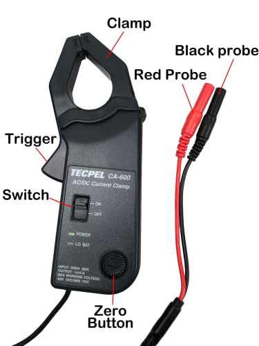 Tecpel Ca-600 Ac/Dc Current Clamp Transmitter Probe 600A #TOP1