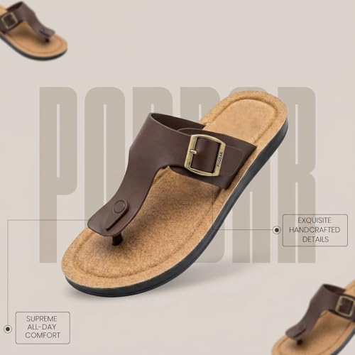 Image of Poddar Slippers, Sandals & Chappals for Men | Synthetic Leather Comfortable Footwear | Daily Use, Casual, Party, Stylish, Durable, Waterproof, Soft Sole, Anti-Slip (30052 Slipper)