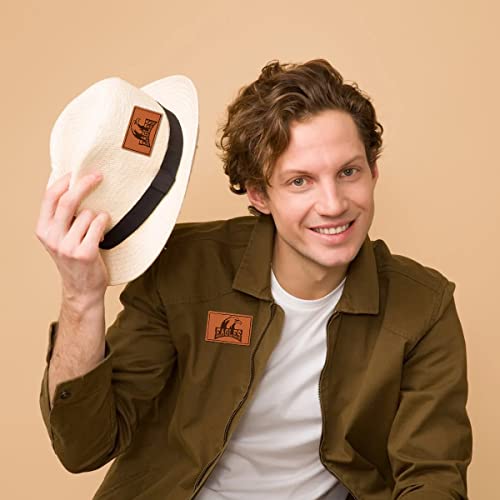 Fantasyon 30 Pcs Blank Leatherette Hat Patches With Adhesive Rectangle Khaki Patch Faux Leather Patches For Hats Custom Fabric Repair Sew Laser Supplies 3 X 2 Inches #TOP6