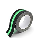 Qsdboc Non Slip Grip Tape with Glow in Dark, 2 inch x16.4ft Anti Slip Traction Tape for Stairs, Floors, Decks, Bathrooms & Outdoors, Waterproof PVC Non Skid Safety Tape with Glow at Night