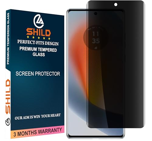 Image of SHILD� Privacy Tempered Glass For Moto Edge 50 Fusion 5G | Support Fingerprint Unlock Anti-Spy Screen Protector Guard For Edge 50 Fusion Full Screen Coverage /Hd /Easy Installation