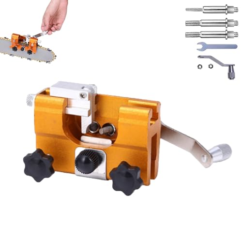 Klampero Chain Sharpener, Chainsaw Sharpener, Portable Hand Crank Chainsaw Chain Sharpener Set,...