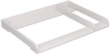 Changing Table Attachment with Divider for Ikea Hemnes Changing Table Attachment with Divider 50 cm Depth Removable with Rounded Front for Changing Table or Changing Table White 108 x