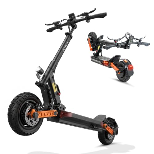4000W Dual Motor Electric Scooter for Adults 45 Miles Long Range & 45 MPH Top Speed with 10" Off Road Tires, Foldable E-Scooter for Adults and Teens with Dual Suspension (4000W/ 40Mph 45Miles)