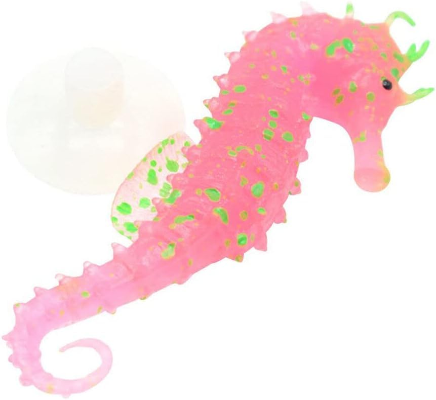Tustao Pink Aquarium Decor Luminous Artificial...