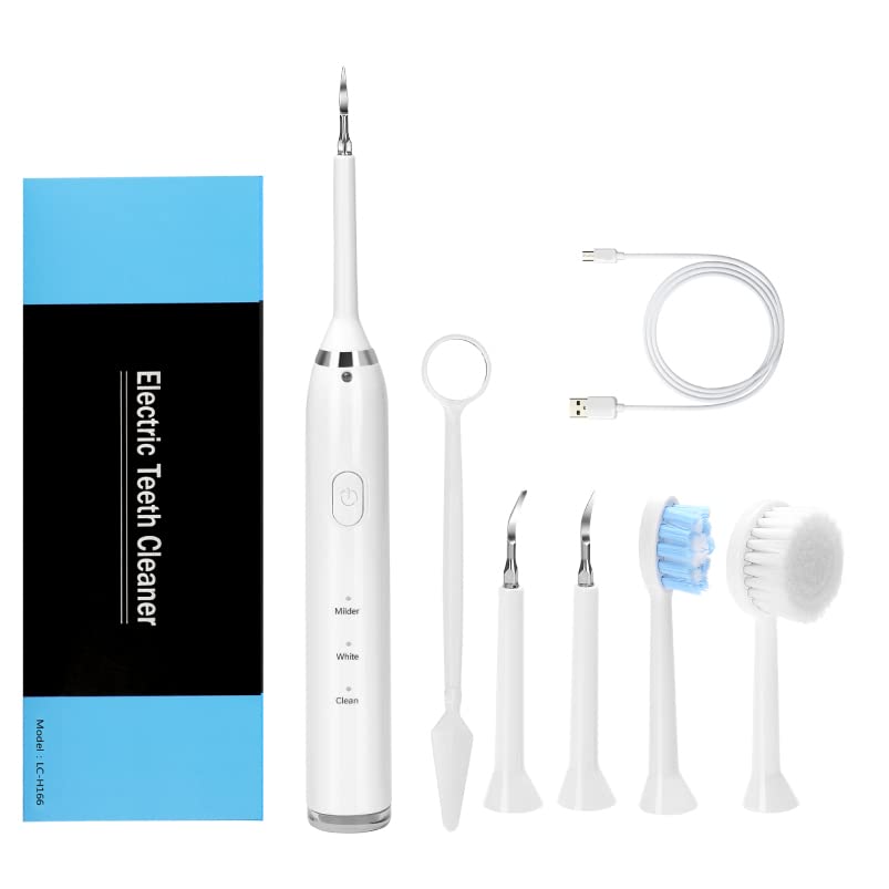 24x7 eMall 5 in 1 Electric Toothbrush Set, Calculus Remover, Tooth Cleaner Kit, Oral Care, Plaque Remover, Tartar Dental Scaler, Stainless Steel