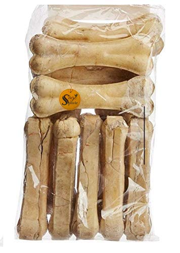 Sage Square All Life Stages Pressed Rawhide Bone Treat For Healthy Dog (10 Inch) (Pack Of 1Kg Bones)