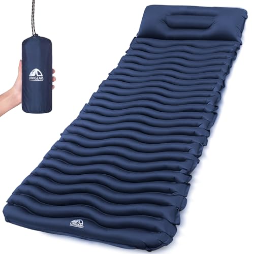 Unigear 500g ultraleichte Isomatte Camping Kleines Packmaß, Aufblasbare Luftmatratze Schlafmatte Campingmatte für Outdoor Wandern Strand,...