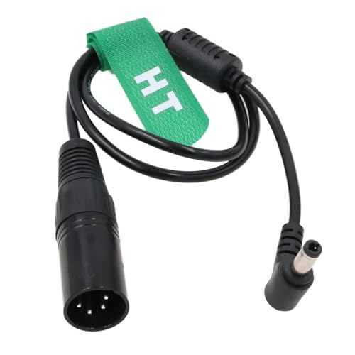 Cable XLR 4 pines a CC 5,5x2,5mm HangTon de 1m para monitor Feelworld F7 Pro