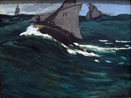 Cuadro en Lienzo La Ola Verde de Monet de 60x90cm para Eliminar la Monotonía de Paredes de Oficina