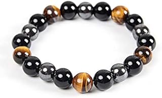 Sponsored Ad - Triple Protection Bracelet - For Protection - Bring Luck And Prosperity - Hematite - Black Obsidian - Tiger...
