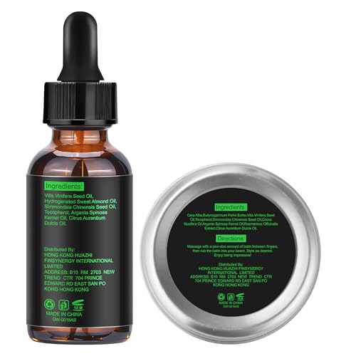 Beard Kit Beard Grooming Kit w/Beard Oil Balm Brush Comb Scissor e-Book Christmas Stocking Stuffers Gifts Ideas for Men Him Dad Boyfriend Husband Mens