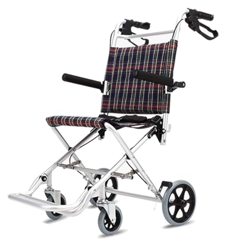 折りたたみ車椅子 折りたたみ車椅子ポータブル小輪子供トロリー軽量高齢者旅行小輪トロリーは 80 キログラムに耐えることができます 輸送援助