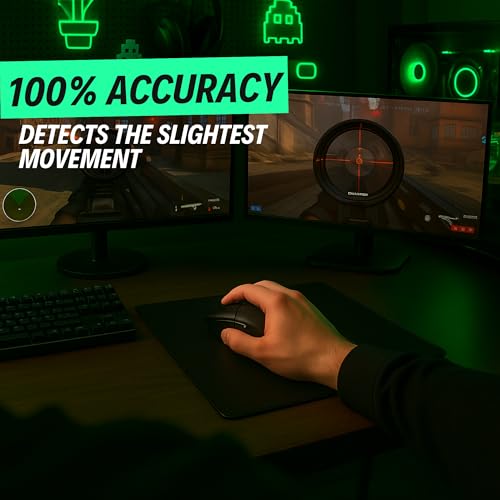 Image of GlassPad 1.0 Glass Mouse Pad for Gaming & Work, XL Professional Mouse Mat | Toughened Glass Surface, Micro Etched | Dirt & Water-Resistant | Enhanced Precision & Speed (Black, 400 * 300mm)