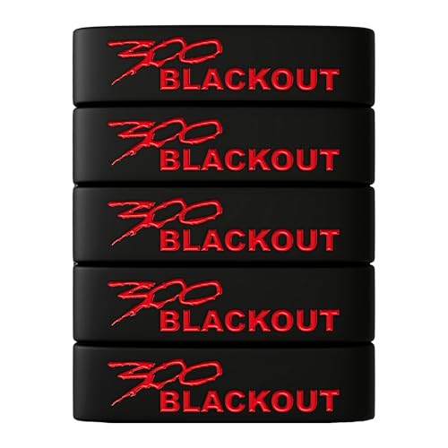 Sparta 300 Blackout Magazine Bands (5-Pack) - Silicone Mag Bands for Magazine Marking - High Visibility 300 BLK Identification Marker - Firearm Accessories for Mag & Caliber ID