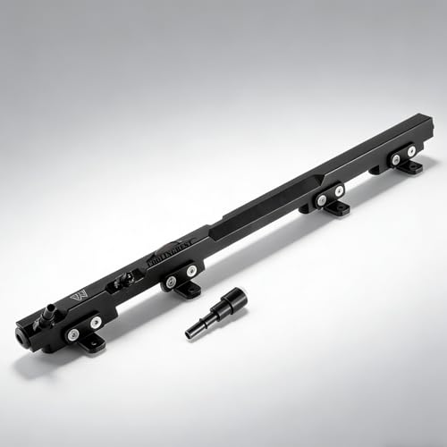 COOLINGBEST Black Aluminum Fuel Rail with -8ORB Bore for 1997-2001 Jeep Wrangler TJ Cherokee XJ 4.0L - Direct Fit