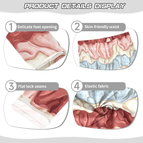 Ice Cream Waves Girls Casual Leggings for Kids Printed Long Pant Bottoms Stretch and Soft3