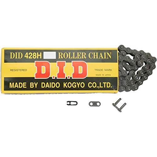 DID, Did Chain 428D, Negro & Negro, Longitud, 130 Eslabones Con Unión Clip, Rj