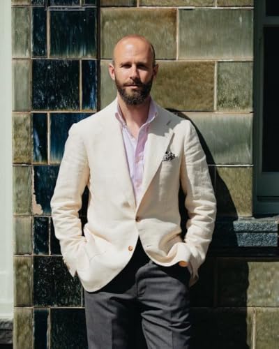 Linen Suit Jacket for Men Slim Fit Suit Jacket for Summer Lightweight Blazer Men 2 Button Sport Coat2