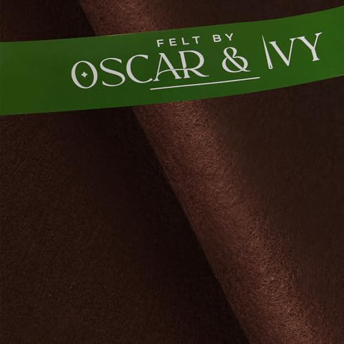 Oscar and Ivy Wool Blend Craft Felt Fabric 1 Metre 100cm x 90cm (Brown), 1 Metre 100cm x 90cm Pre Cut - Image 2