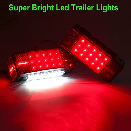 Trailer Light Led, Boat Trailer Light Kit, Ip68 Waterproof Led Trailer Lights, Combo Stop Turn Running Brake License Plate Lights For Trailers, Truck, Boat Etc #TOP1