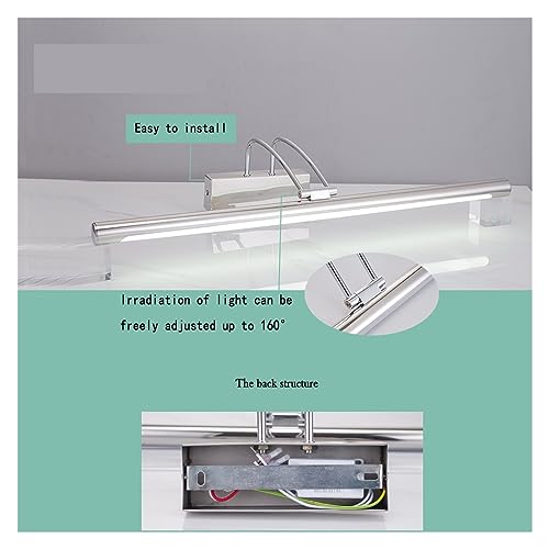 Lámpara de baño impermeable DELURA LED retro de aluminio plata para pared 5