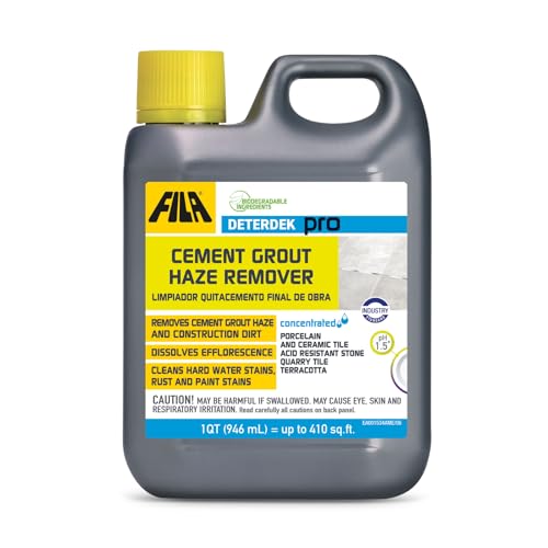 FILA Surface Care Solutions, DETERDEK PRO Cementitious Grout Haze Remover, Effective Against Rust Stain, 1 QT