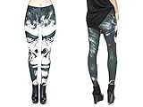 Lieferumfang: 1x Leggings Alsino Leggings Damen Bedruckt Sexy Leggins Ladies mit Print Look Motiv Muster Stretch Legins Hose, wählen:LEG-042 Gorilla