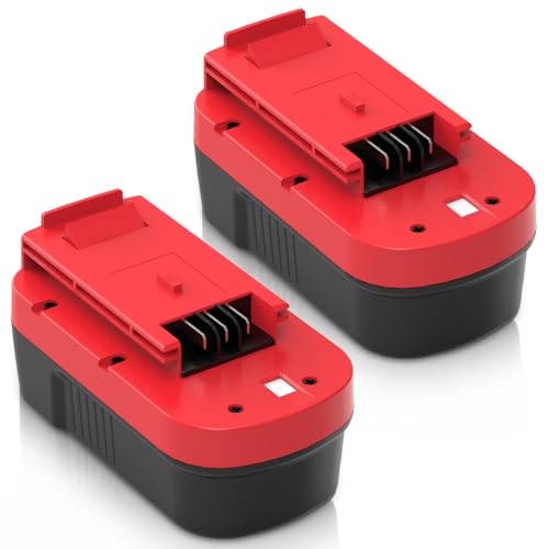2Pack 4.5Ah Ni-Mh 18Volt Replacement for Black and Decker 18V Battery Compatible with Black and Decker 18 Volt HPB18 HPB18-OPE 244760-00 A1718 FS18FL FSB18 Firestorm Cordless Power Tools(Red)