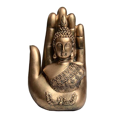 MAGICLULU Statua Buddha in Palma Soprammobile in Resina per Decorazione Casa e Ufficio Unico e Ispiratore per Ogni