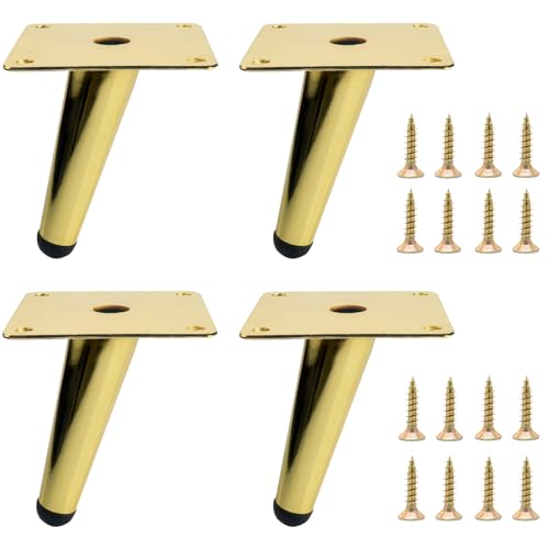 Patas oblicuas de metal de 10 cm con diseño cónico y acero inoxidable silencioso 2