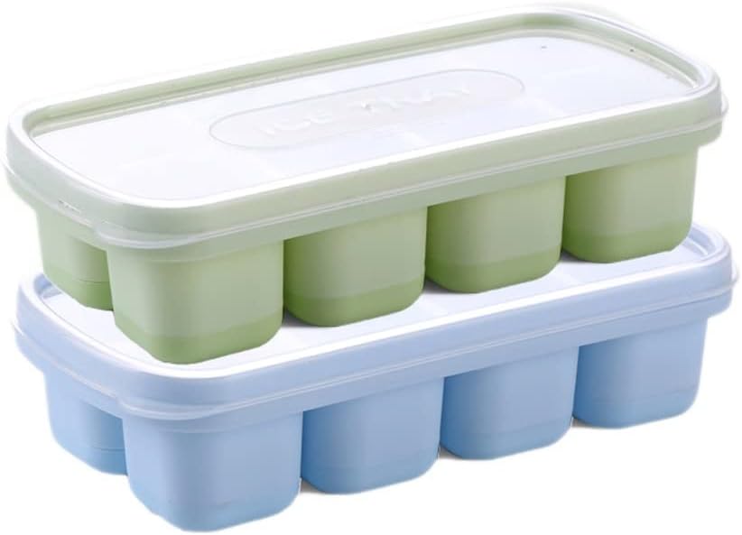 Ice Tray Refrigerator Household Soft Silicone Ice Cube Ice Maker To Make Frozen Ice Cube Grinder (Color : A)