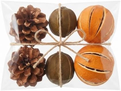 Whole Dried Oranges Limes Pinecones Bowl Fillers