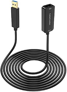 CableCreation Active USB 3.0 Extension Cable 16.5 Feet, Type A Male to Female Extension Cord Compatible with Oculus Quest 2, Oculus Rift, USB Keyboard, Printer, Hard Drive, Black 5 Meters