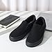 JUDIS Women's Slip on Canvas Shoes Classic Casual Sneakers Fashion Loafers Shoes All Black