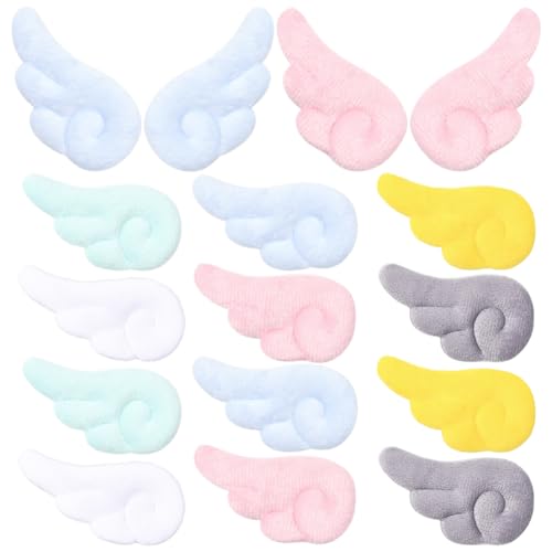 SUNNYCLUE 48 pince à Cheveux en Peluche avec Ailes D'Ange 6 couleurs en Tissu Doux pour Halloween...